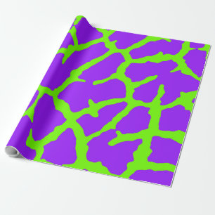 Giraffe Print Mint Amethyst Geschenkpapier