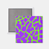 Giraffe Print Mint Amethyst Magnet (Vorderseite/Rückseite)