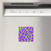 Giraffe Print Mint Amethyst Magnet (In Situ (Geschirrspüler))