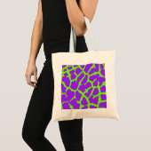 Giraffe Print Mint Amethyst Tragetasche (Vorderseite (Produkt))