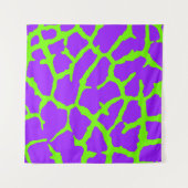 Giraffe Print Mint Amethyst Wandteppich (Vorderseite)