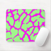 Giraffe Print Mint Fuchsia Mousepad (Mit Mouse)