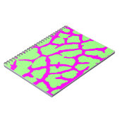 Giraffe Print Mint Fuchsia Notizblock (Linke Seite)