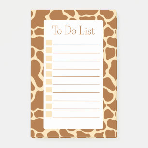 Giraffe Print Moderner Minimialist zu tun Liste Post-it Klebezettel