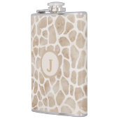 Giraffe Print Monogram Flachmann (Links)