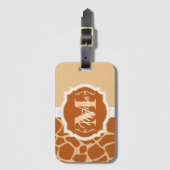 Giraffe Print Monogram Gepäckanhänger (Vorderseite Vertikal)