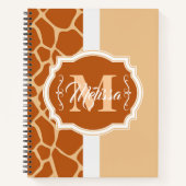 Giraffe Print Monogram Notizblock (Vorderseite)