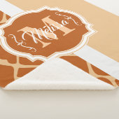 Giraffe Print Monogram Sherpadecke (3/4)