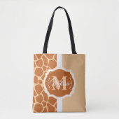 Giraffe Print Monogram Tasche (Vorderseite)