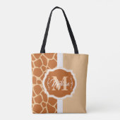 Giraffe Print Monogram Tasche (Rückseite)