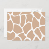 Giraffe Print Muster in Beige. Postkarte (Vorne/Hinten)