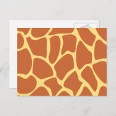 Giraffe Print Muster in Braun und Gelb. Postkarte (Vorne/Hinten)