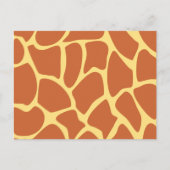 Giraffe Print Muster in Braun und Gelb. Postkarte (Vorderseite)