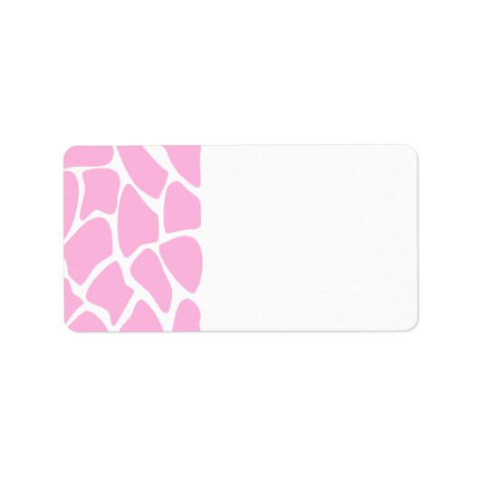 Giraffe Print Muster in Candy Pink. Adressaufkleber (Vorne)