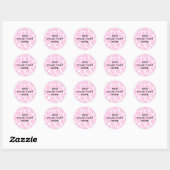 Giraffe Print Muster in Candy Pink. Runder Aufkleber (Blatt)