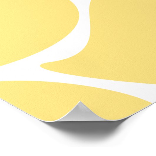 Giraffe Print Muster in Gelb. Poster (Ecke)