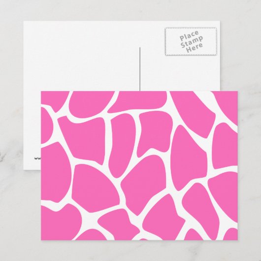 Giraffe Print Muster in Hellrosa. Postkarte (Vorne/Hinten)