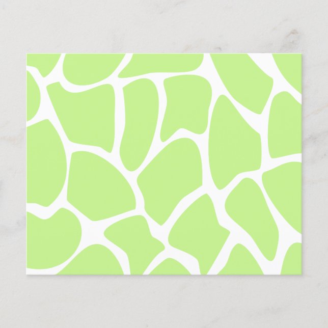 Giraffe Print Muster in Light Lime Green. (Vorderseite)
