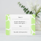 Giraffe Print Muster in Light Lime Green. RSVP Karte (Stehend Vorderseite)