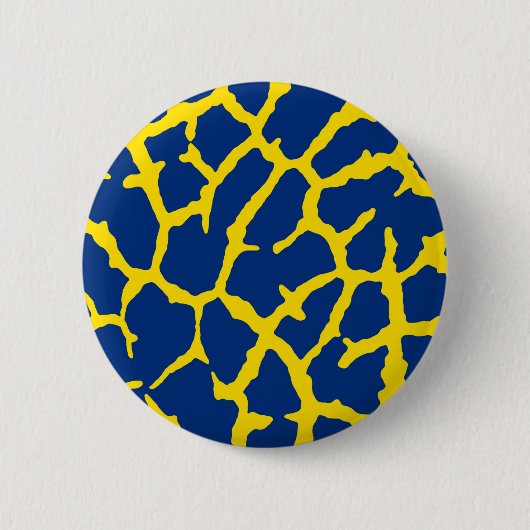 Giraffe Print Navy Yellow Button (Vorderseite)