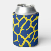 Giraffe Print Navy Yellow Dosenkühler (Kanne Vorderseite)