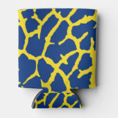 Giraffe Print Navy Yellow Dosenkühler (Vorderseite)