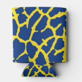 Giraffe Print Navy Yellow Dosenkühler (Rückseite)