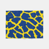 Giraffe Print Navy Yellow Fleecedecke (Vorderseite (Horizontal))