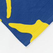 Giraffe Print Navy Yellow Fleecedecke (Ecke)