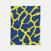 Giraffe Print Navy Yellow Fleecedecke (Vorderseite)