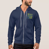 Giraffe Print Navy Yellow Hoodie (Vorderseite)