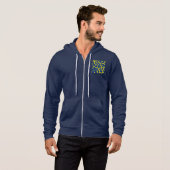 Giraffe Print Navy Yellow Hoodie (Vorne ganz)