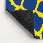 Giraffe Print Navy Yellow Mousepad (Ecke)