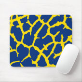 Giraffe Print Navy Yellow Mousepad (Mit Mouse)