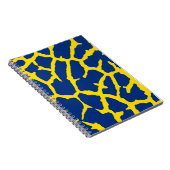 Giraffe Print Navy Yellow Notizblock (Rechte Seite)