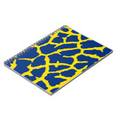 Giraffe Print Navy Yellow Notizblock (Linke Seite)