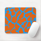 Giraffe Print Orange Cyan Mousepad (Mit Mouse)