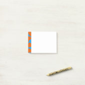 Giraffe Print Orange Cyan Post-it Klebezettel (Auf Schreibtisch)