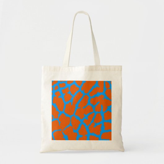 Giraffe Print Orange Cyan Tragetasche (Vorne)