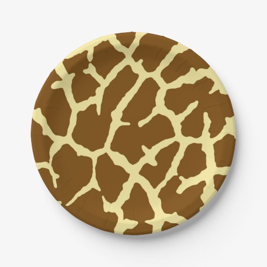 Giraffe Print Pappteller (Vorderseite)