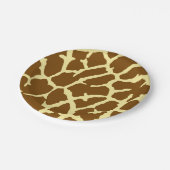 Giraffe Print Pappteller (Schrägansicht)