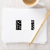 Giraffe Print Pattern. Design für Tierdrucke, schw Adressaufkleber (Insitu)