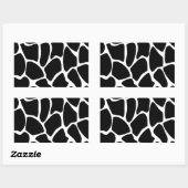 Giraffe Print Pattern. Design für Tierdrucke, schw Rechteckiger Aufkleber (Blatt)