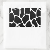 Giraffe Print Pattern. Design für Tierdrucke, schw Rechteckiger Aufkleber (Tasche)