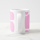 Giraffe Print Pattern in Candy Pink. Jumbo-Tasse (Rückseite)