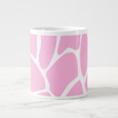 Giraffe Print Pattern in Candy Pink. Jumbo-Tasse (Vorderseite)
