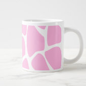 Giraffe Print Pattern in Candy Pink. Jumbo-Tasse (Rechts)