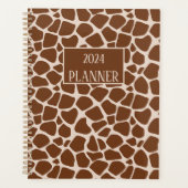 Giraffe Print Pattern Planner Planer (Vorderseite)