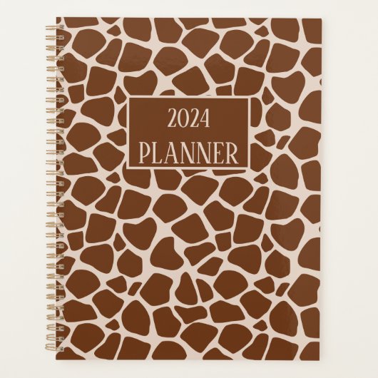 Giraffe Print Pattern Planner Planer (Vorderseite)