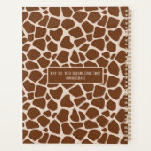 Giraffe Print Pattern Planner Planer (Rückseite)